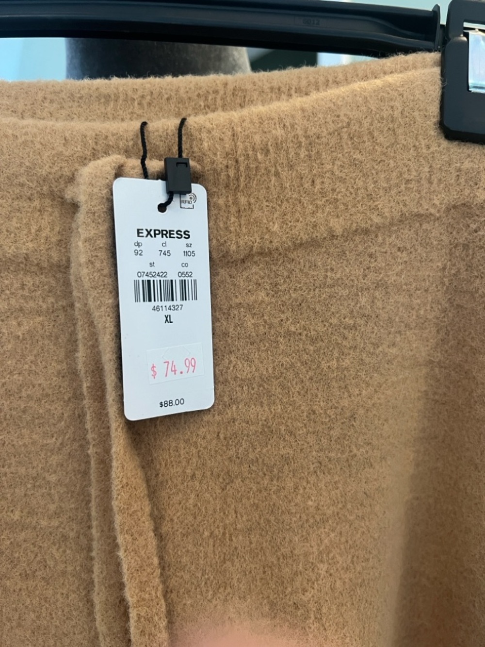 Express Camel Knit Drawstring Pants - Picture 2 of 9